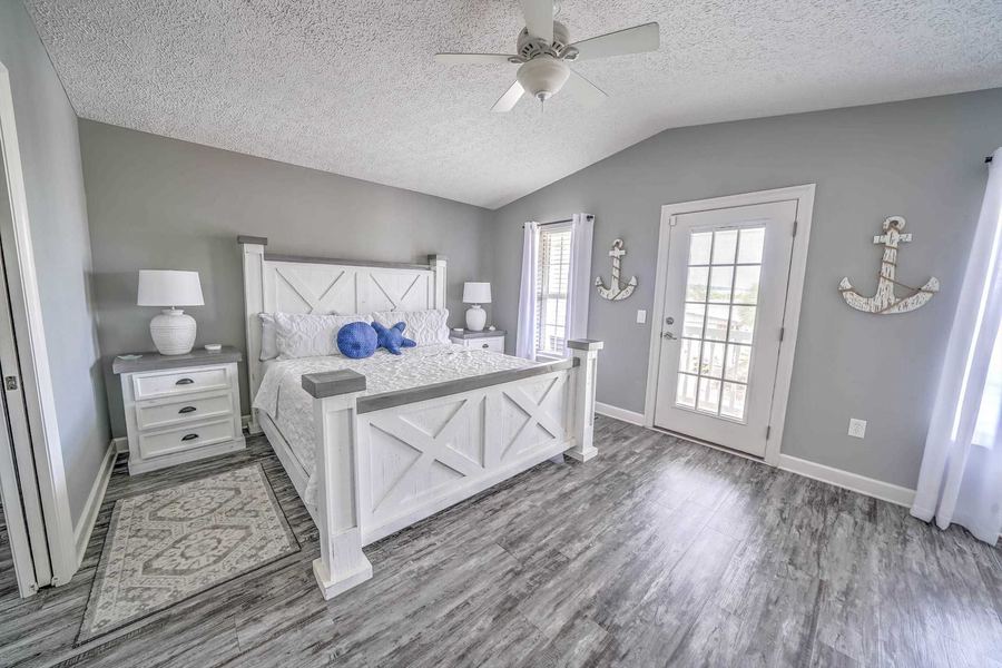 Master king bedroom at the 25 Gulf Venture Out rental